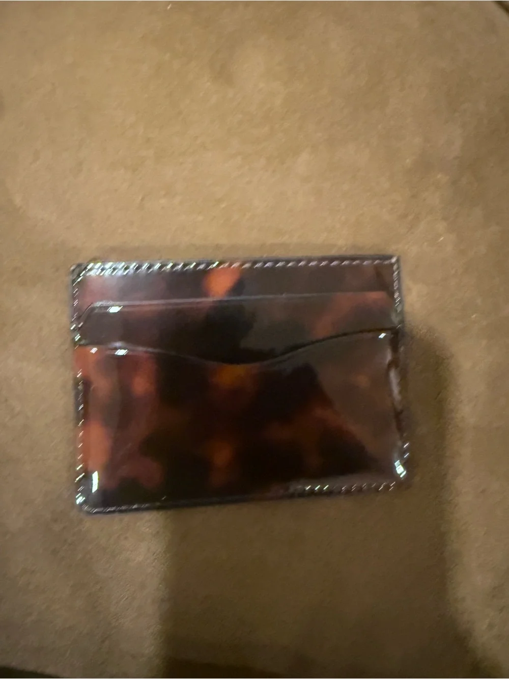 Tory Burch Brown Tortoiseshell Shoulder Bag with Matching Card Case